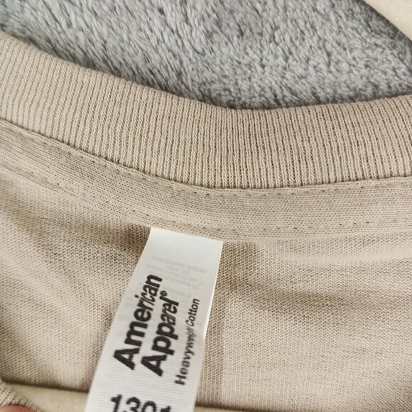 NWOT AMERICAN APPAREL Men T-shirt Size XL Tan 100% Cotton - Picture 7 of 9
